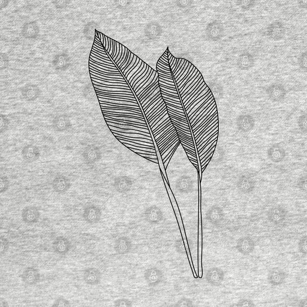 Simple Leaf Design by MinimalLineARt